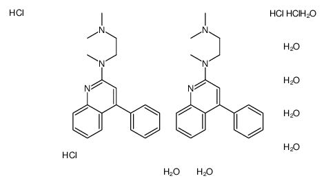 N,N,N'-trimethyl-N'-(4-phenylquinolin-2-yl)ethane-1,2-diamine,heptahydrate,tetrahydrochloride Structure