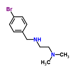 N1-(4-溴苯甲基)-N2,N2-二甲基乙烷-1,2-二胺结构式