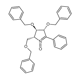 (2R,3R,4R,5R)-3,4-bis(benzyloxy)-2-(benzyloxymethyl)-5-phenyl-3,4-dihydro-2H-pyrrole 1-oxide Structure