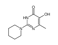 5-hydroxy-6-methyl-2-piperidino-3H-pyrimidin-4-one结构式