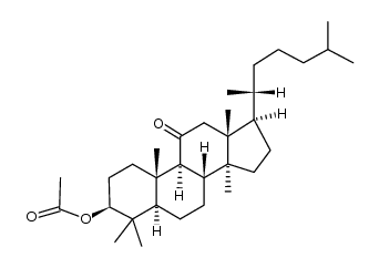 3β-(Acetyloxy)-5α-lanostan-11-one结构式