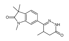 1,3,3-trimethyl-6-(4-methyl-6-oxo-4,5-dihydro-1H-pyridazin-3-yl)indol-2-one结构式