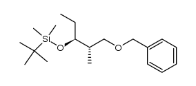(2S,3S)-3-t-butyldimethylsilyloxy-2-methylpentane-1-ol 1-benzyl ether结构式