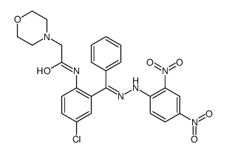 N-[4-chloro-2-[(E)-N-(2,4-dinitroanilino)-C-phenylcarbonimidoyl]phenyl]-2-morpholin-4-ylacetamide Structure
