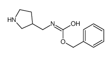 (3-吡咯烷甲基)-氨基甲酸苄酯结构式