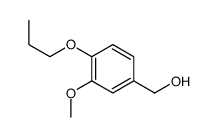 (3-甲氧基-4-丙氧基苯基)甲醇结构式