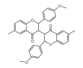 2,2'-bis(4-methoxyphenyl)-6,6'-dimethyl-[3,3'-bichroman]-4,4'-dione结构式
