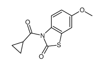 3-(cyclopropanecarbonyl)-6-methoxy-1,3-benzothiazol-2-one Structure