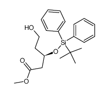 (R)-3-[(tert-butyldiphenylsilyl)oxy]pentanoic acid methyl ester结构式