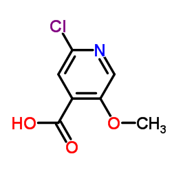 2-氯-5-甲氧基吡啶-4-羧酸结构式