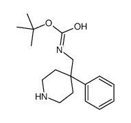 (4-苯基哌啶-4-基)甲基氨基甲酸叔丁酯结构式