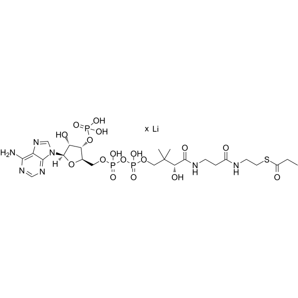 Propionyl coenzyme A lithium Structure