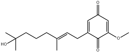 2-[(E)-7-Hydroxy-3,7-dimethyl-2-octenyl]-6-methoxy-2,5-cyclohexadiene-1,4-dione Structure