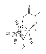 (iron)3(CO)9(μ3-COEt)(μ3-CCH2C(O)OCH3) Structure