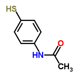 4-乙酰氨基苯硫酚结构式
