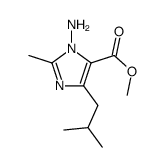 methyl 3-amino-2-methyl-5-(2-methylpropyl)imidazole-4-carboxylate结构式