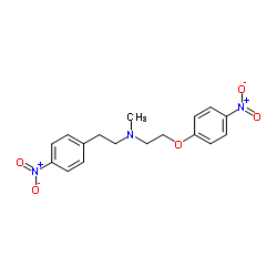 N-甲基-4-硝基-N-[2-(4-硝基苯氧基)乙基]苯乙胺结构式