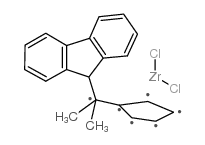 异丙亚基(环戊二烯)(9-芴基)二氯化锆结构式