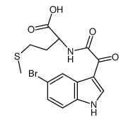 (2S)-2-[[2-(5-bromo-1H-indol-3-yl)-2-oxoacetyl]amino]-4-methylsulfanylbutanoic acid结构式