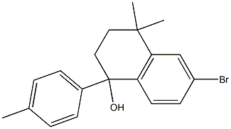 6-bromo-4,4-dimethyl-1-(p-tolyl)-1,2,3,4-tetrahydronaphthalen-1-ol结构式