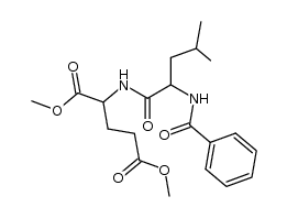 N-(N-benzoyl-leucyl)-glutamic acid dimethyl ester结构式