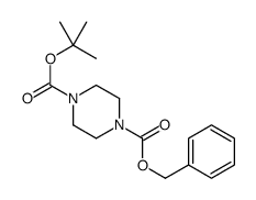 Piperazine-1,4-dicarboxylic acid benzyl ester tert-butyl ester Structure