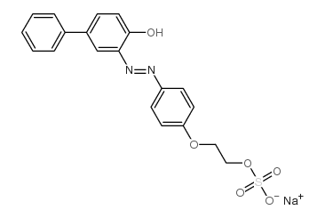 3-[[4-[2-(硫氧杂)乙氧基]苯基]偶氮[1,1-联苯基]-4-醇钠结构式
