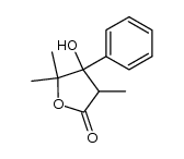 4-hydroxy-3,5,5-trimethyl-4-phenyl-4,5-dihydrofuran-2(3H)-one结构式