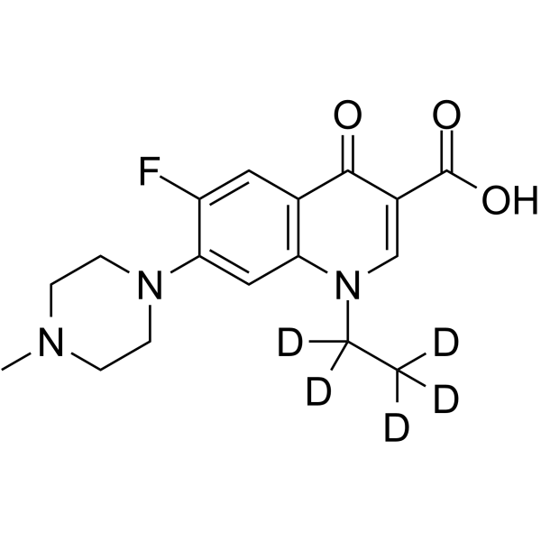 Pefloxacin-D5 Structure