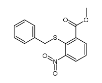 2-benzylthio-3-nitrobenzoic acid methyl ester Structure