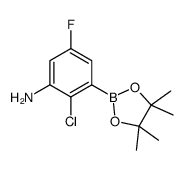 2-Chloro-5-fluoro-3-(4,4,5,5-tetramethyl-1,3,2-dioxaborolan-2-yl)aniline Structure