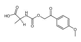 ((2-(4-methoxyphenyl)-2-oxoethoxy)carbonyl)-L-alanine Structure