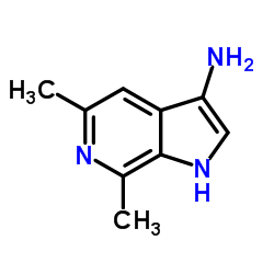 5,7-Dimethyl-1H-pyrrolo[2,3-c]pyridin-3-amine结构式