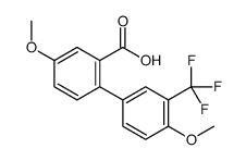 5-methoxy-2-[4-methoxy-3-(trifluoromethyl)phenyl]benzoic acid结构式