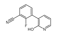2-fluoro-3-(2-oxo-1H-pyridin-3-yl)benzonitrile结构式
