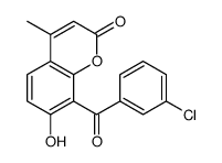 8-(3-chlorobenzoyl)-7-hydroxy-4-methylchromen-2-one结构式