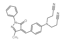 Propionitrile, 3,3'-[[a-(3-methyl-5-oxo-1-phenyl-2-pyrazolin-4-ylidene)-p-tolyl]imino]di-(6CI,7CI,8CI) structure