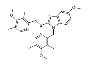 5-methoxy-1-[(4-methoxy-3,5-dimethylpyridin-2-yl)methyl]-2-[(4-methoxy-3,5-dimethylpyridin-2-yl)methylsulfanyl]benzimidazole Structure