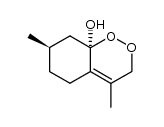 (7R,8aR)-3,5,6,7,8,8a-hexahydro-4,7-dimethyl-1,2-benzodioxin-8a-ol结构式