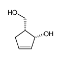 (1R,5R)-5-hydroxymethyl-2-cyclopenten-1-ol结构式