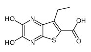7-乙基-1,2,3,4-四氢-2,3-二氧代-噻吩并[2,3-b]吡嗪-6-羧酸结构式