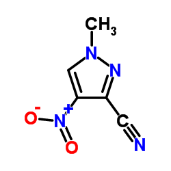 1-甲基-4-硝基-1H-吡唑-3-甲腈结构式