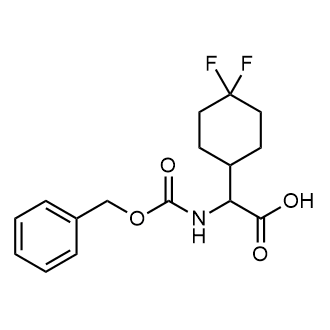 2-(((苄氧基)羰基)氨基)-2-(4,4-二氟环己基)乙酸结构式