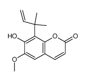 8-(1,1-Dimethyl-2-propenyl)-7-hydroxy-6-methoxy-2H-1-benzopyran-2-one structure
