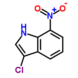 3-氯7-硝基-1H-吲哚结构式