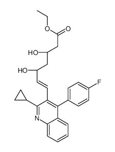 [R-(R*,S*)]-3,5-二羟基-7-[2-环丙基-4-(4-氟苯基)-3-喹啉基]-6-庚烯酸乙酯结构式