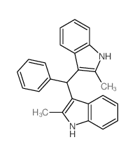 1H-Indole,3,3'-(phenylmethylene)bis[2-methyl-结构式