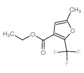 5-甲基-2-(三氟甲基)呋喃-3-羧酸乙酯结构式