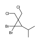 1,1-dibromo-2,2-bis(chloromethyl)-3-propan-2-ylcyclopropane Structure