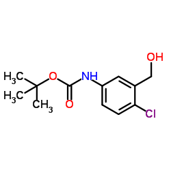 tert-butyl N-[4-chloro-3-(hydroxymethyl)phenyl]carbamate结构式